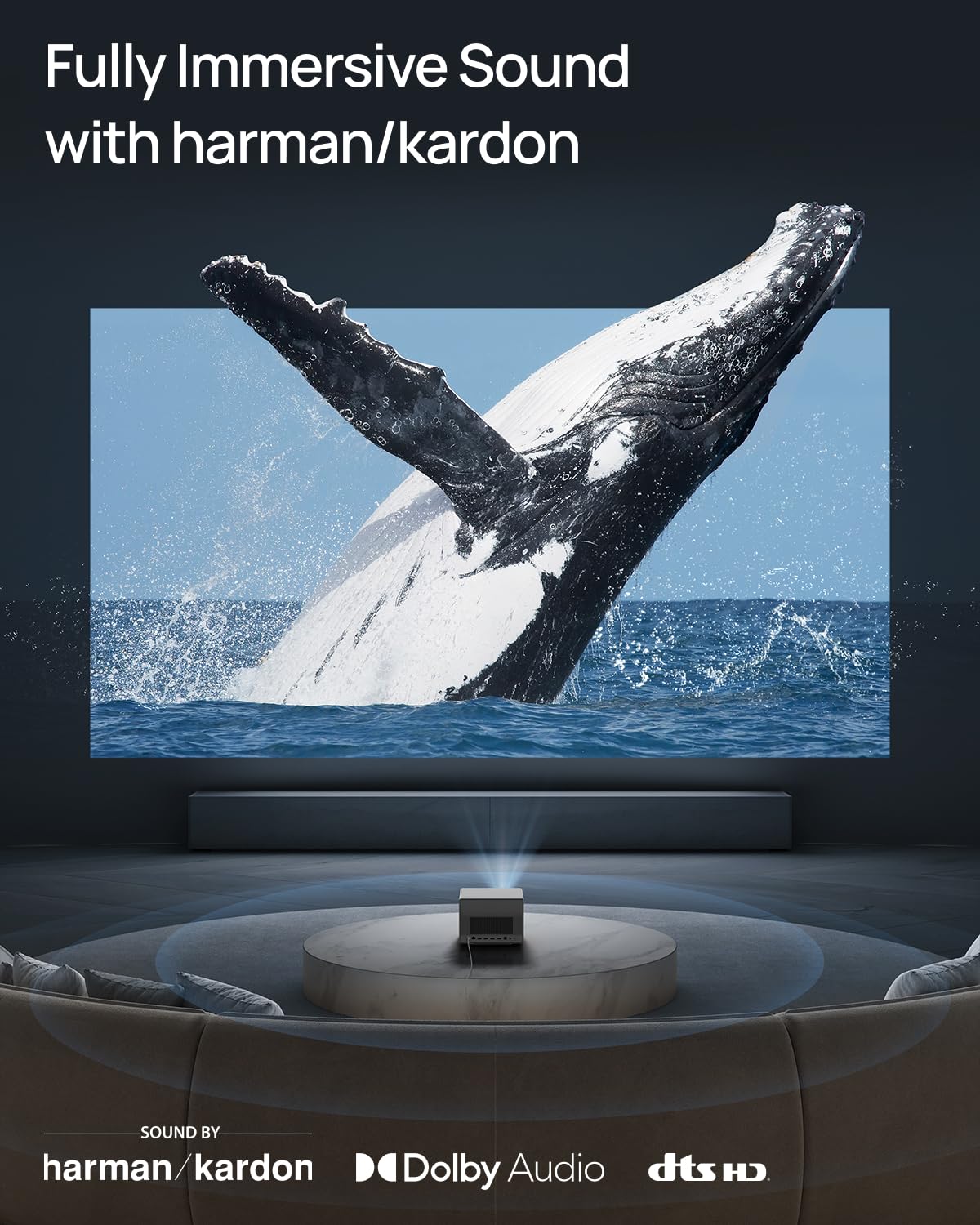 XGIMI HORIZON Ultra 4K Projector | Harman Kardon 2x12W, Optical Zoom, Smart Home Theater