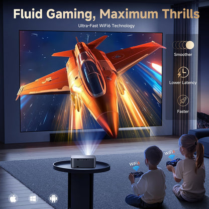 iSinbox YG381 Projector | Electric Focus, Auto Keystone, 50–100% Zoom, Portable Cinema