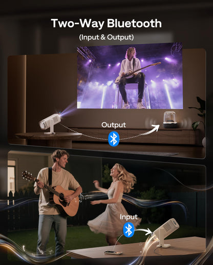 Aurzen BOOM Air 1080P Smart Projector – Portable Home & Outdoor Cinema