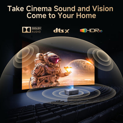 KOGATA GC357 4K Smart Projector – Native 1080P, Netflix & HDR10, AI Auto-Focus, 6D Keystone, WiFi 6 & Bluetooth 5.3, Indoor & Outdoor Home Cinema