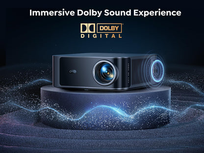 TOPTRO X9 Smart Projector – 1080P FHD, 4K Support, Netflix & Google TV, Dolby Audio