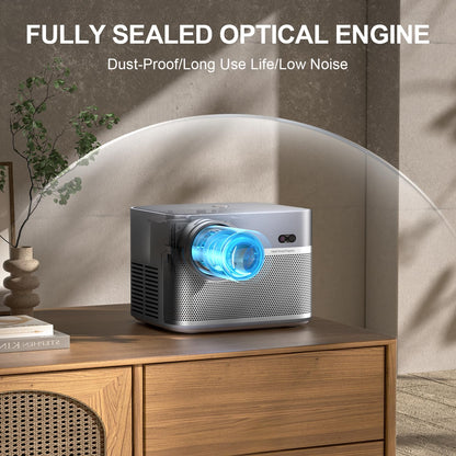 VISPPL 4K Projector | Dual 36W Hi-Fi Speakers, Indoor & Outdoor Cinema