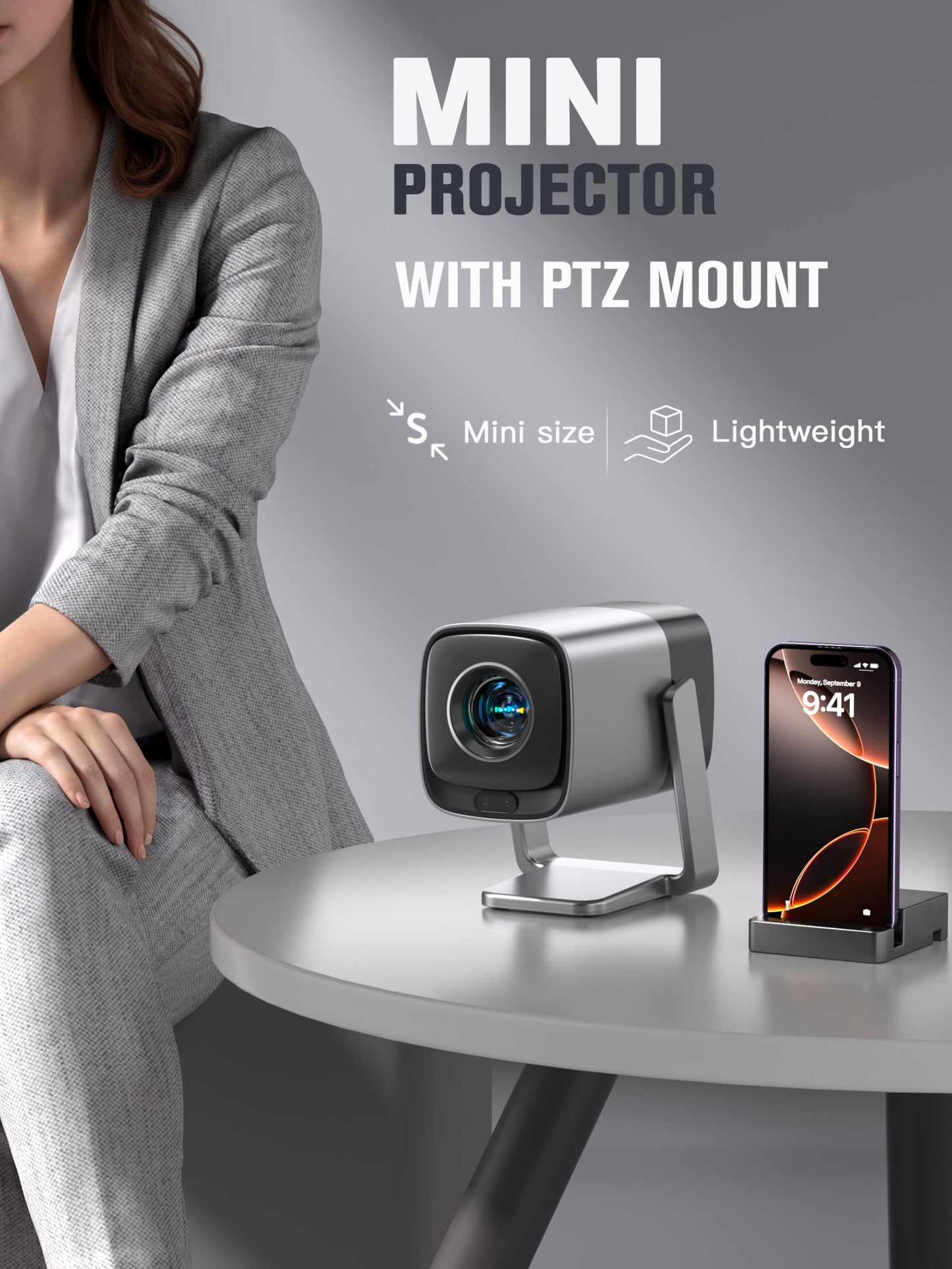 XuanPad V18 Projector | WiFi 6, Bluetooth 5.2, Auto Keystone, Home & Outdoor Cinema