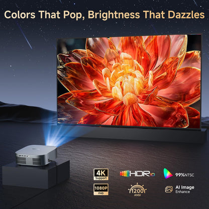 KOGATA 4K Short Throw Projector – Bedroom & Outdoor Movies, Dolby Audio