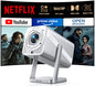 4K Smart Projector | WiFi 6, Bluetooth, 360° Rotatable Short-Throw, Home & Outdoor