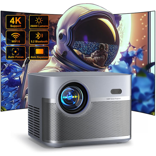VISPPL 4K Projector | Dual 36W Hi-Fi Speakers, Indoor & Outdoor Cinema