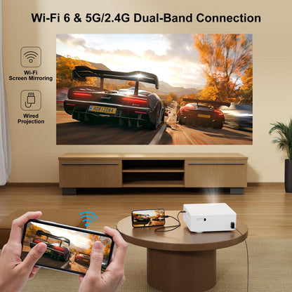 VISULAPEX 1080P Projector – 4K Supported, HiFi Audio, Home & Outdoor Cinema